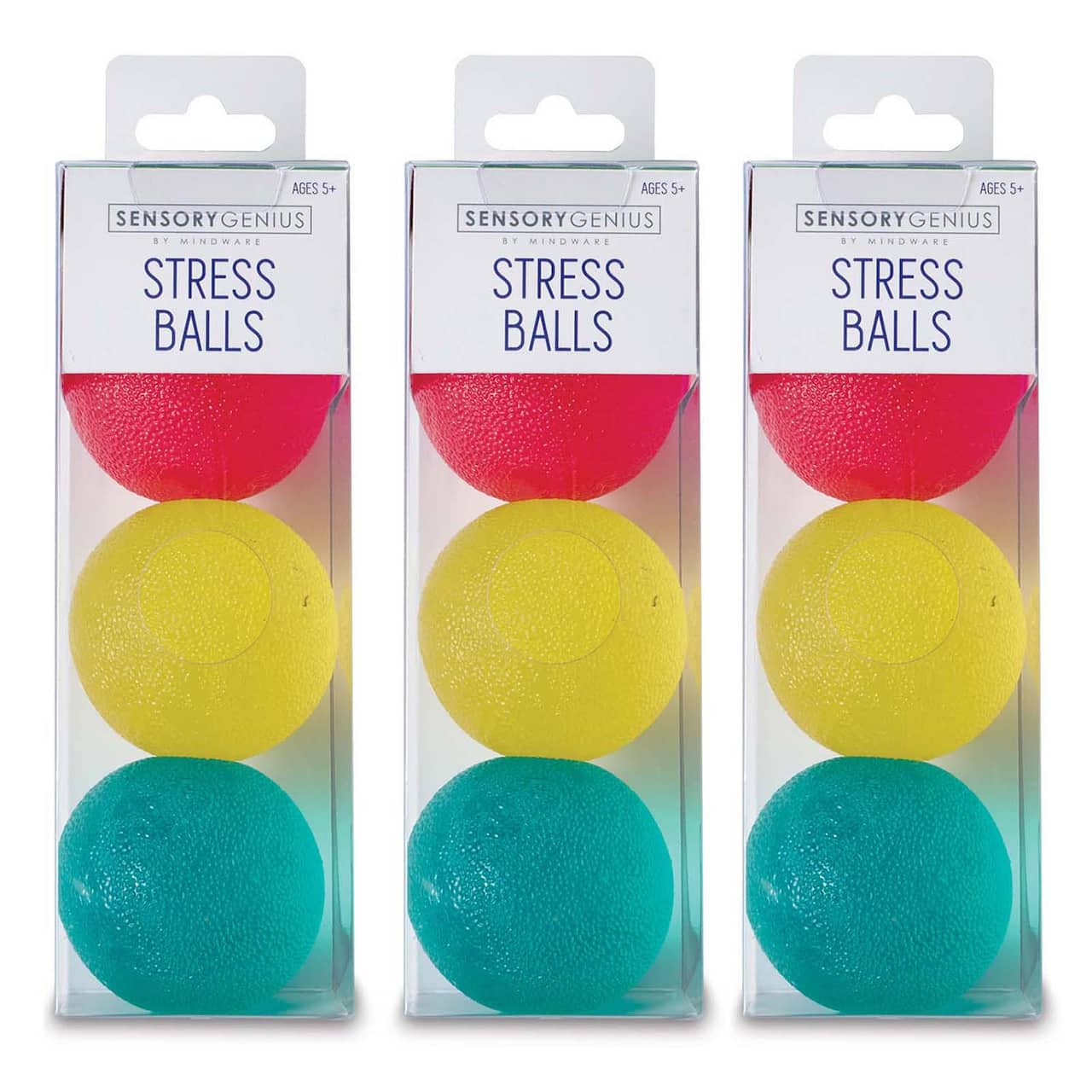 Sensory Genius Stress Balls, 3 Packs of 3